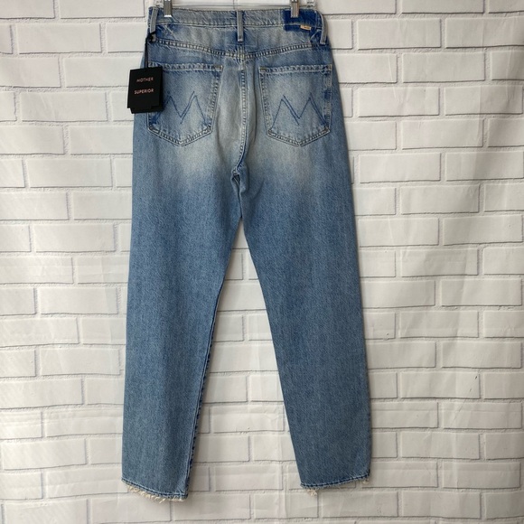 Mother The Huffy Skimp Ripped High Waist Straight Leg Jeans - Picture 6 of 11